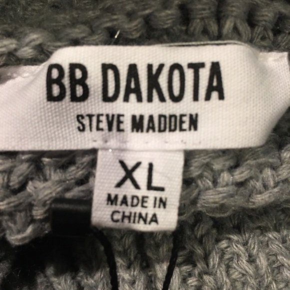 BB Dakota x Steve Madden Mock Neck Sweater Gray Size XL - Picture 5 of 6